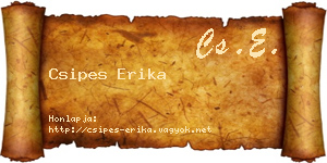 Csipes Erika névjegykártya